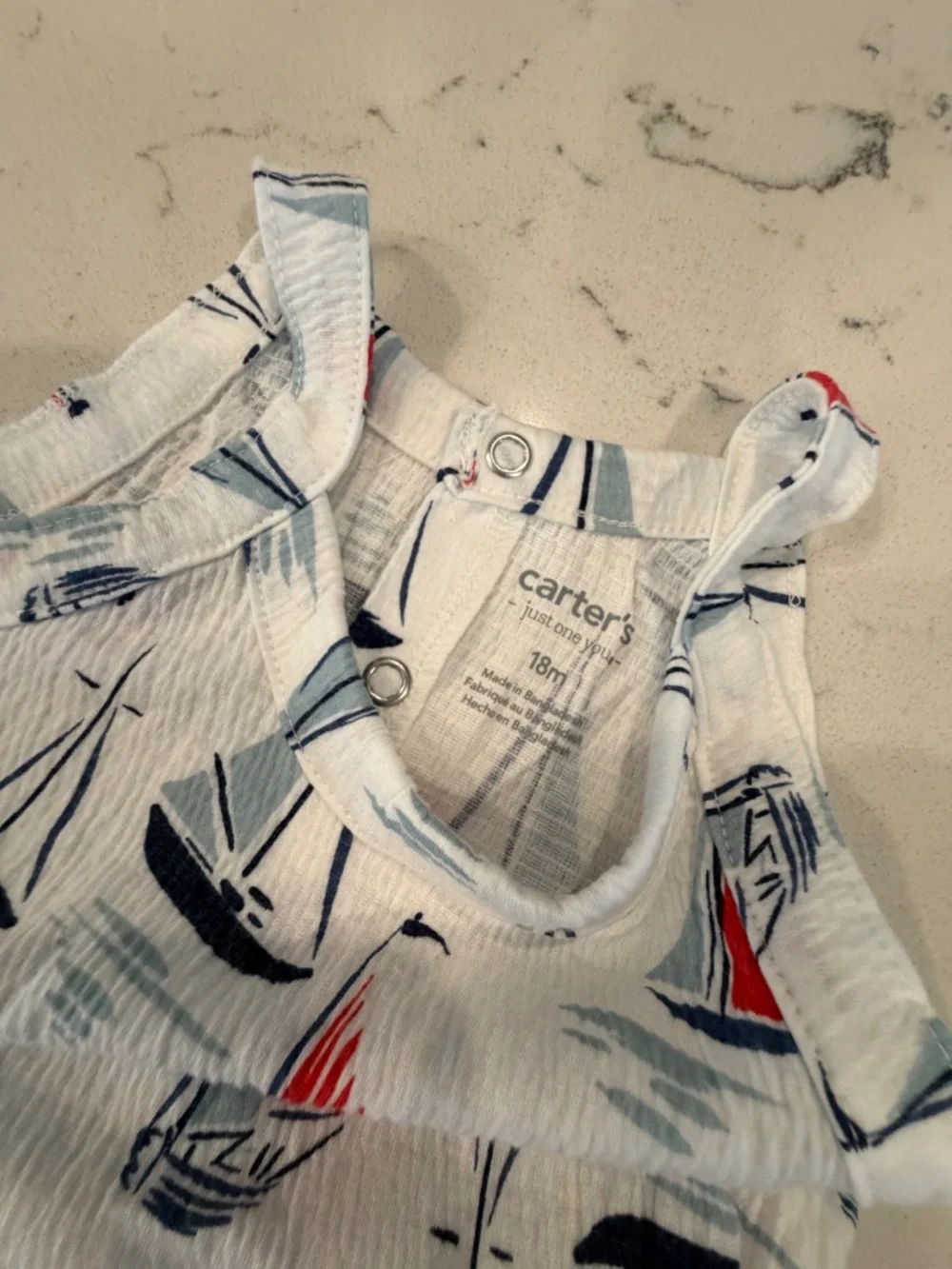 Carter’s Girls White Nautical Sailboat Dress